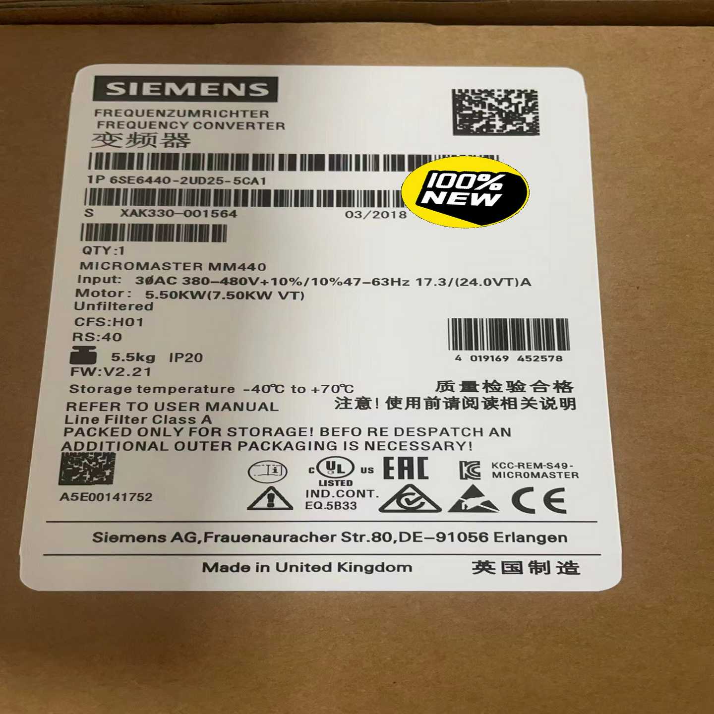 6SE6440-2UD25-5CA1MM440变询价