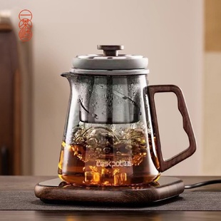 顶壶高端超薄木纹电陶炉围炉煮茶家用室内静音煮茶器茶壶茶炉套装