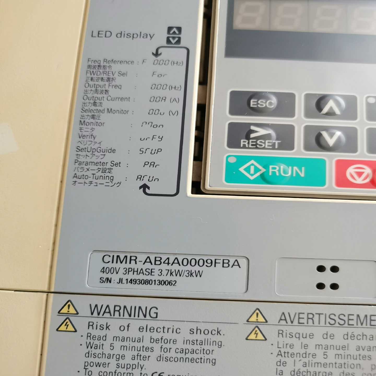 【星慕电子】安川A1000变频器CIMR-AB4A0009FBA   3