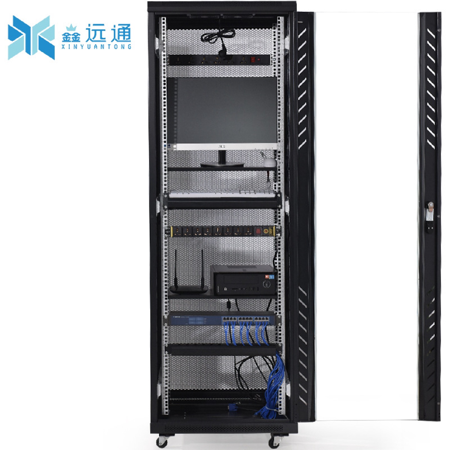 服务器机柜2米42u机柜网络功放标准19英寸机柜安防弱电900加深800