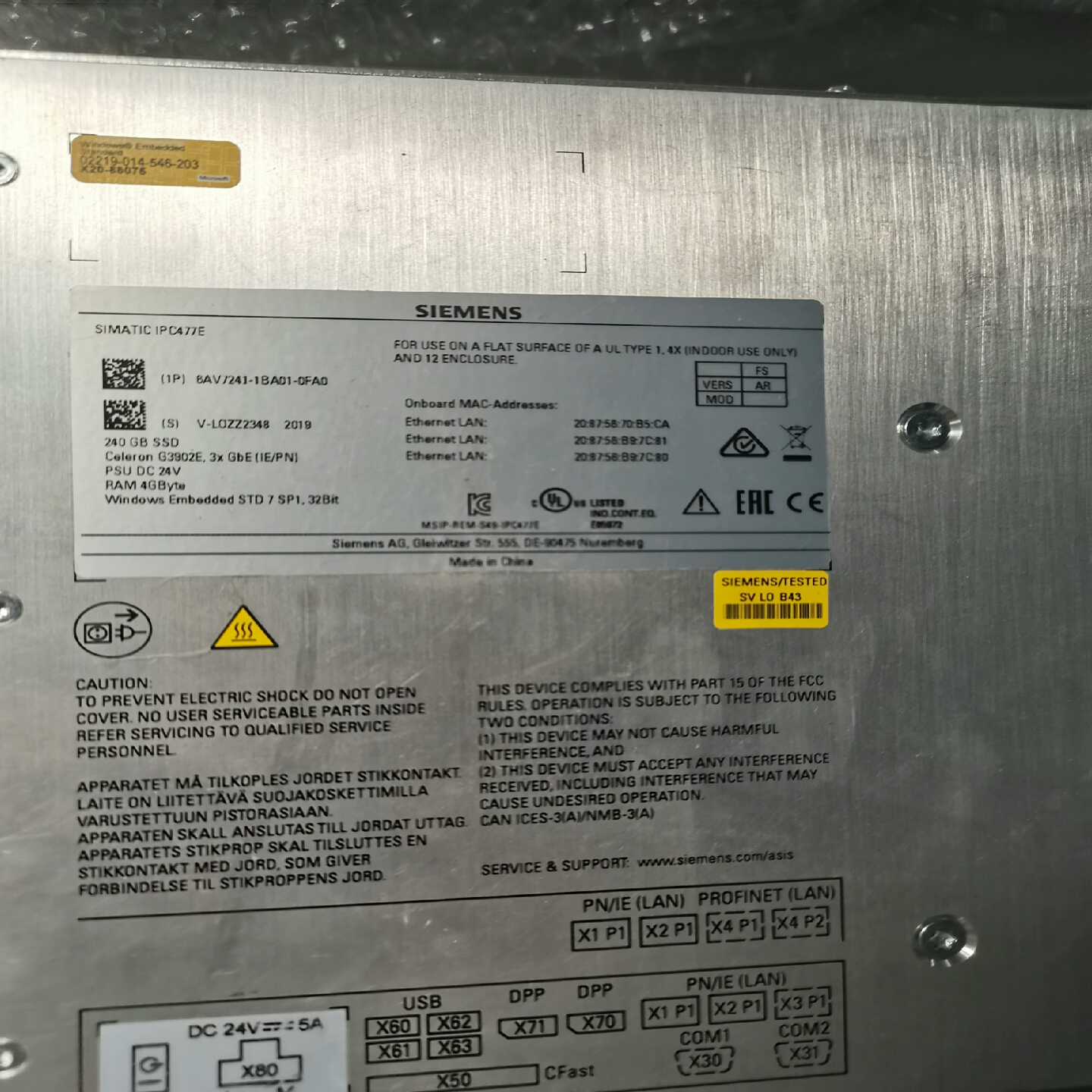 工控机6AV7241-1BA01-0FA0，议价询价