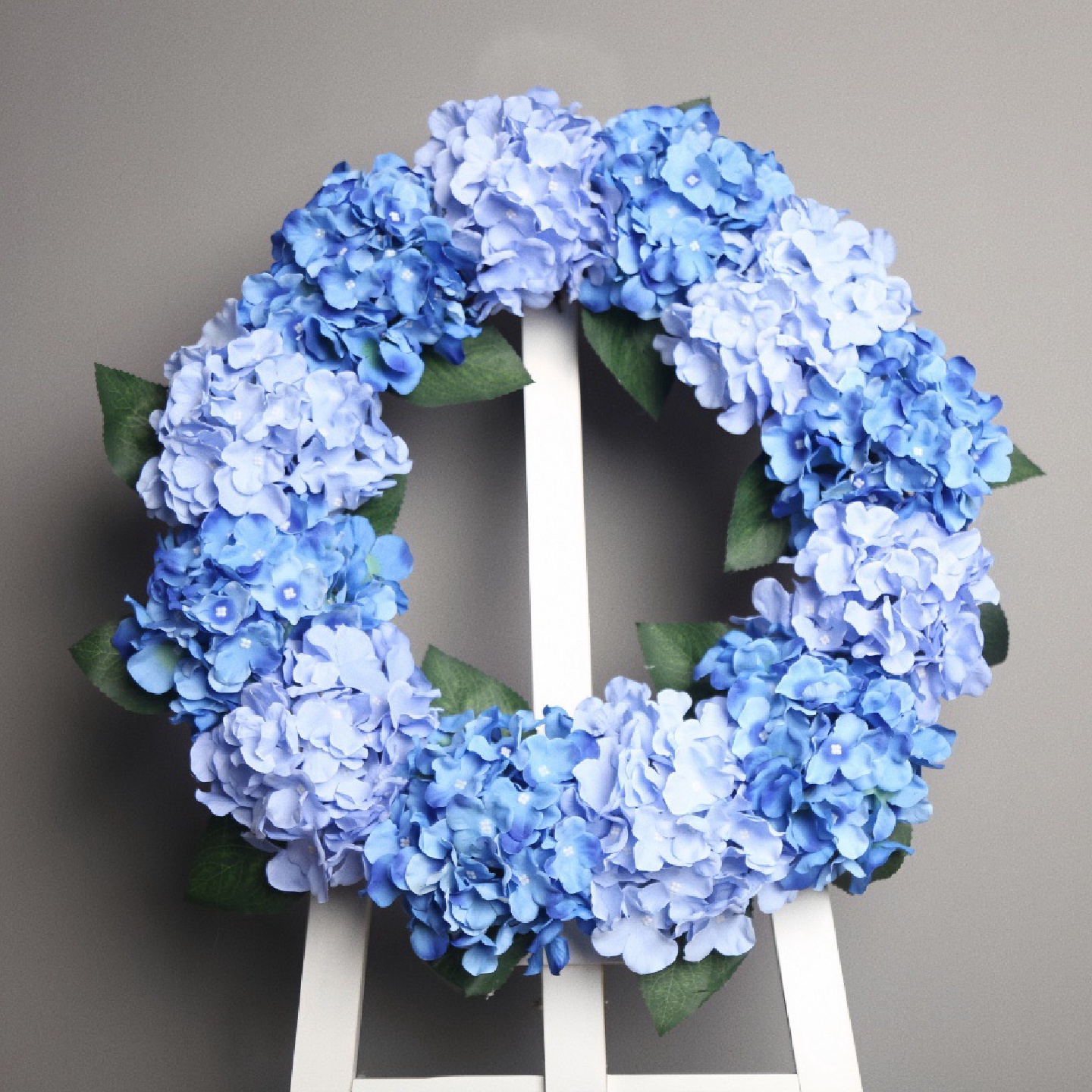 厂家批发花环挂件仿真花墙挂欧式绣球花环蓝色装饰客厅装修门挂饰