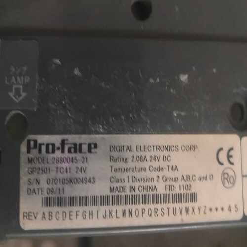 咨询-普络菲思Pro-face.GP2501-TC41-24V