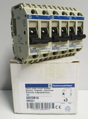 3xTelemecaniqueGB2DB16086551Therm.magn.circuitbreaker