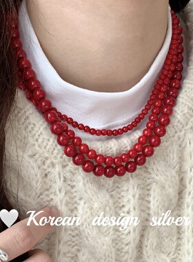 Korean Light Luxury HighEnd Collarbone Chain S925 Sterling S