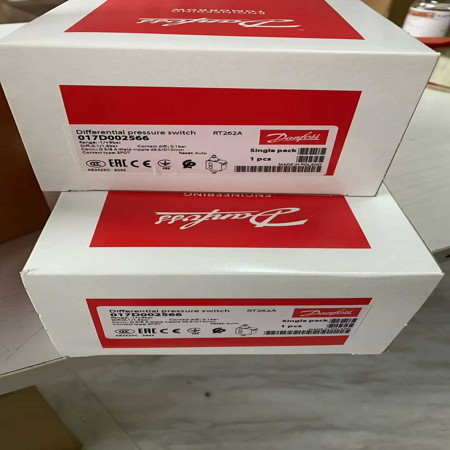 017D002566丹佛斯压力开关RT262A，全新原装正品-议价