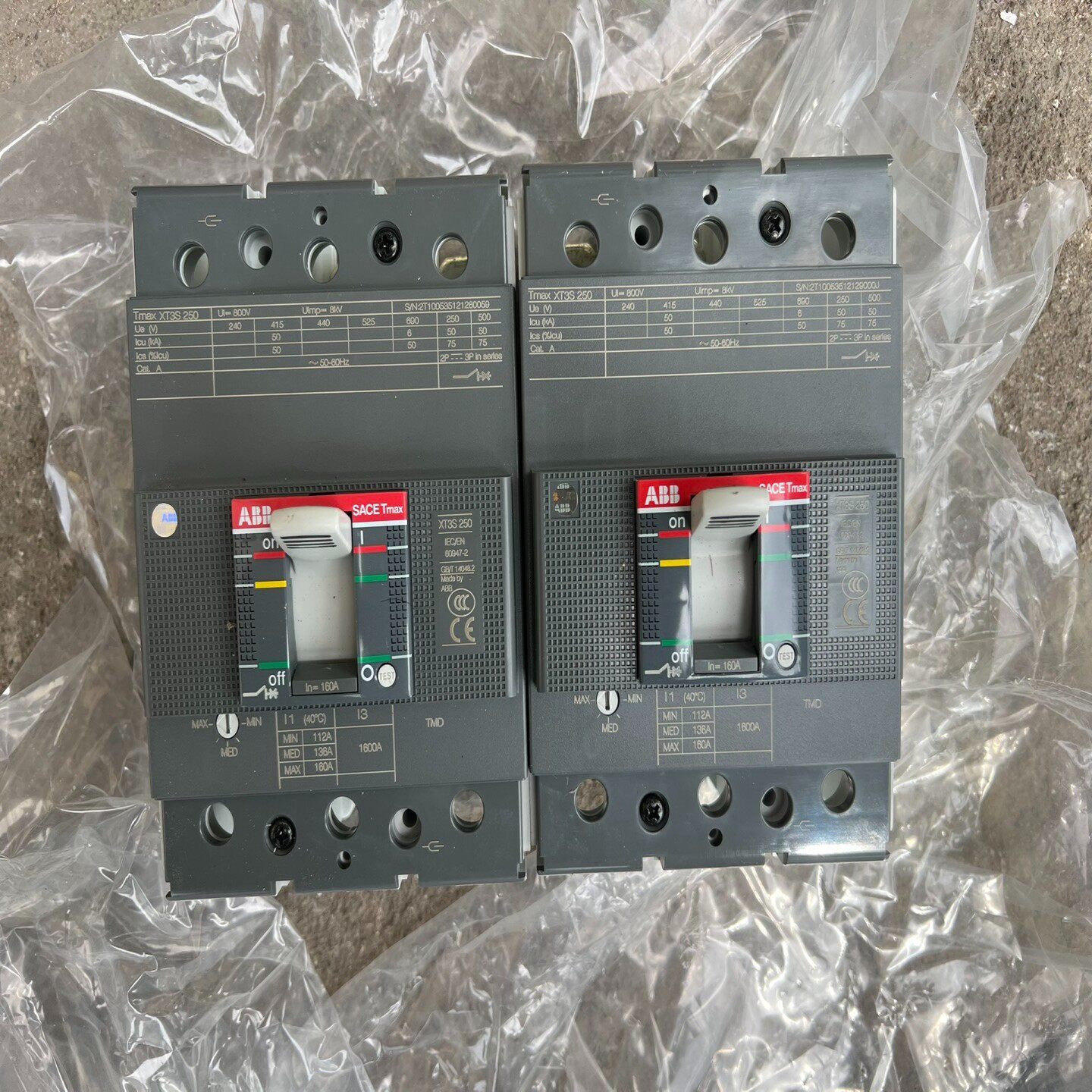 ABB塑壳断路器Tmax系列空气开关160AXT3S--议价商品