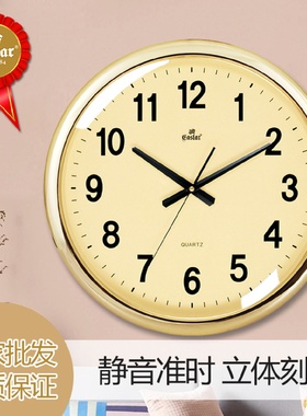18寸挂钟静音客厅挂墙卧室时钟创意塑料现代家用简约石英钟表