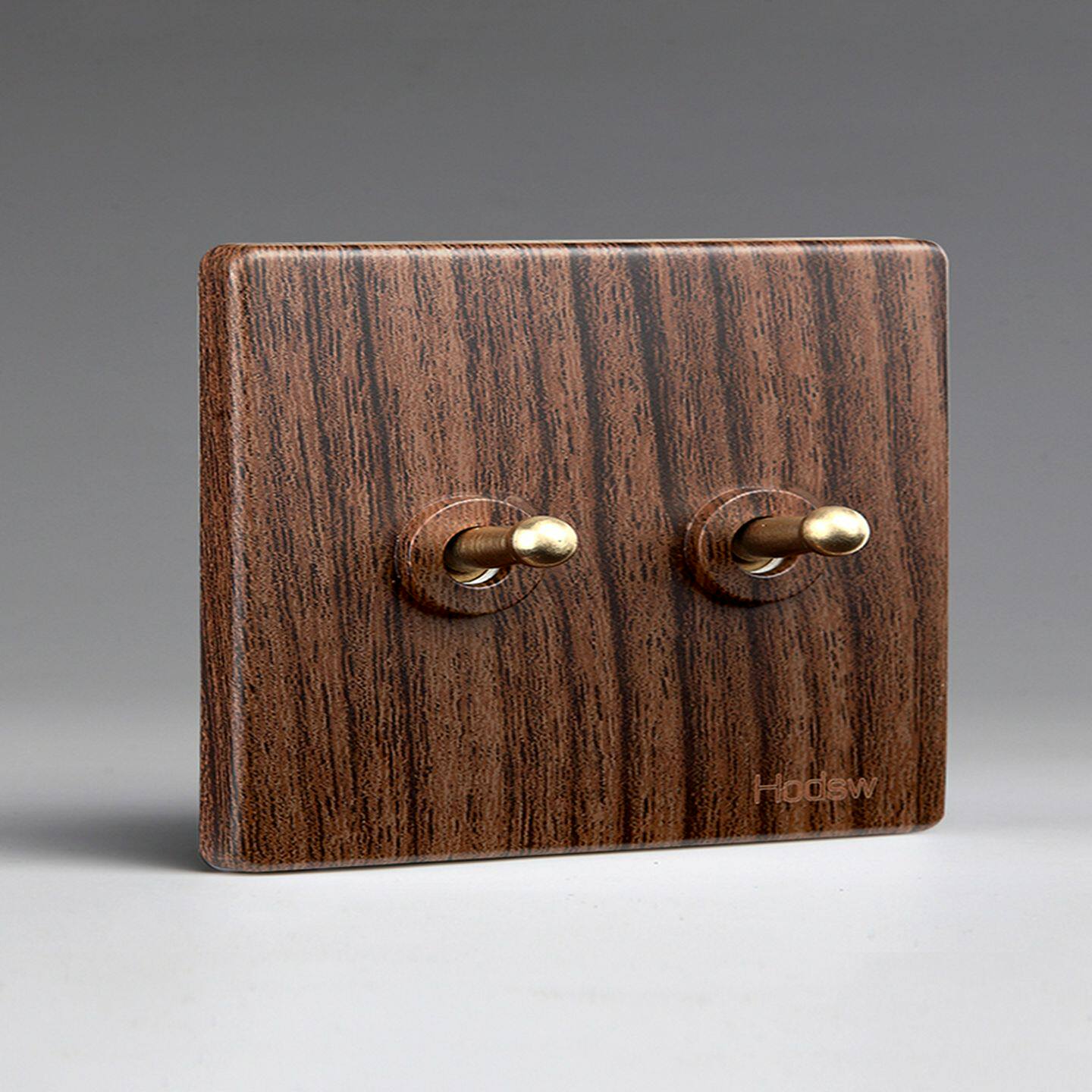 汉顿木纹彩色覆古杠杆开关中国电源插座面板家装工具套装隐藏五孔