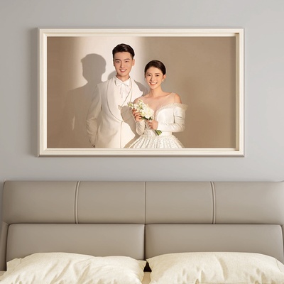 IYR7结婚照放大挂墙主卧卧室打印婚纱照洗照片做成冲印大相框