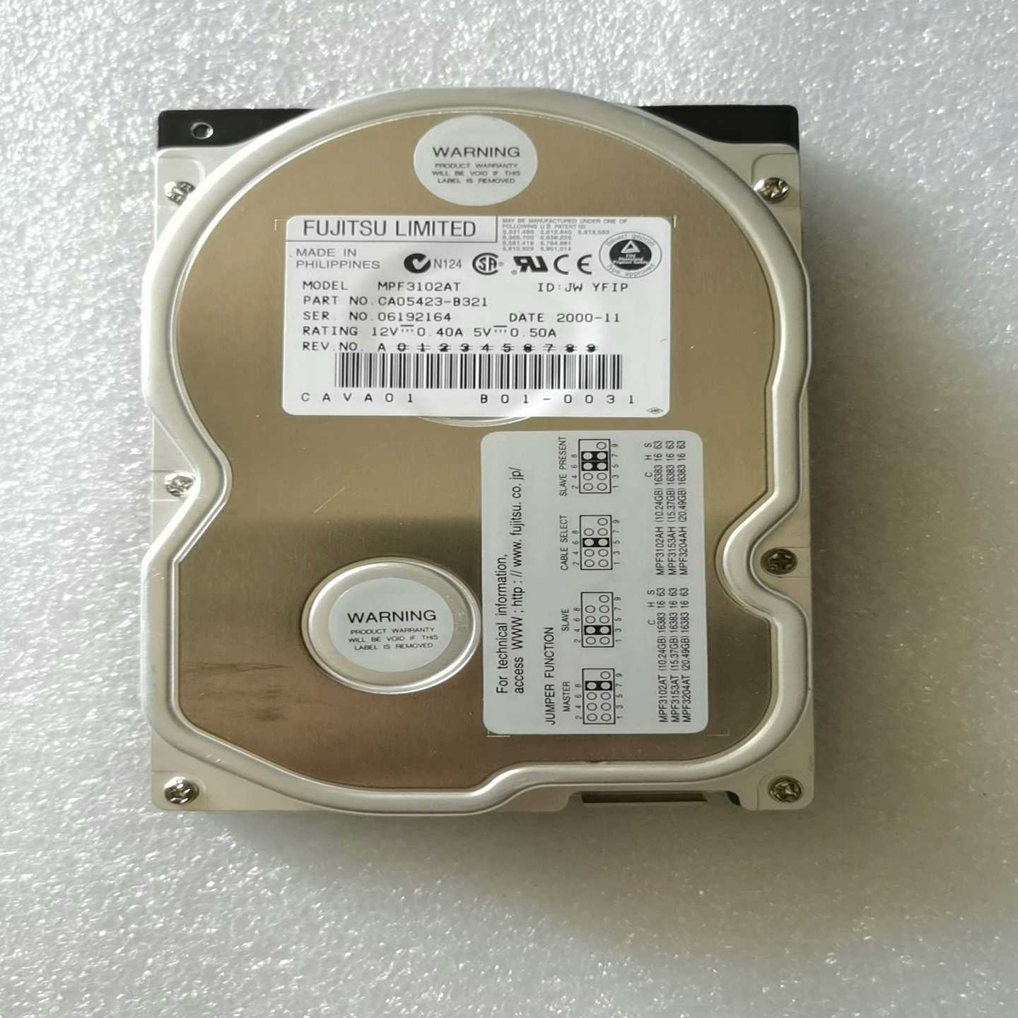 Fujitsu/富士通 MPF3102AT   MPC304[浩东商户]