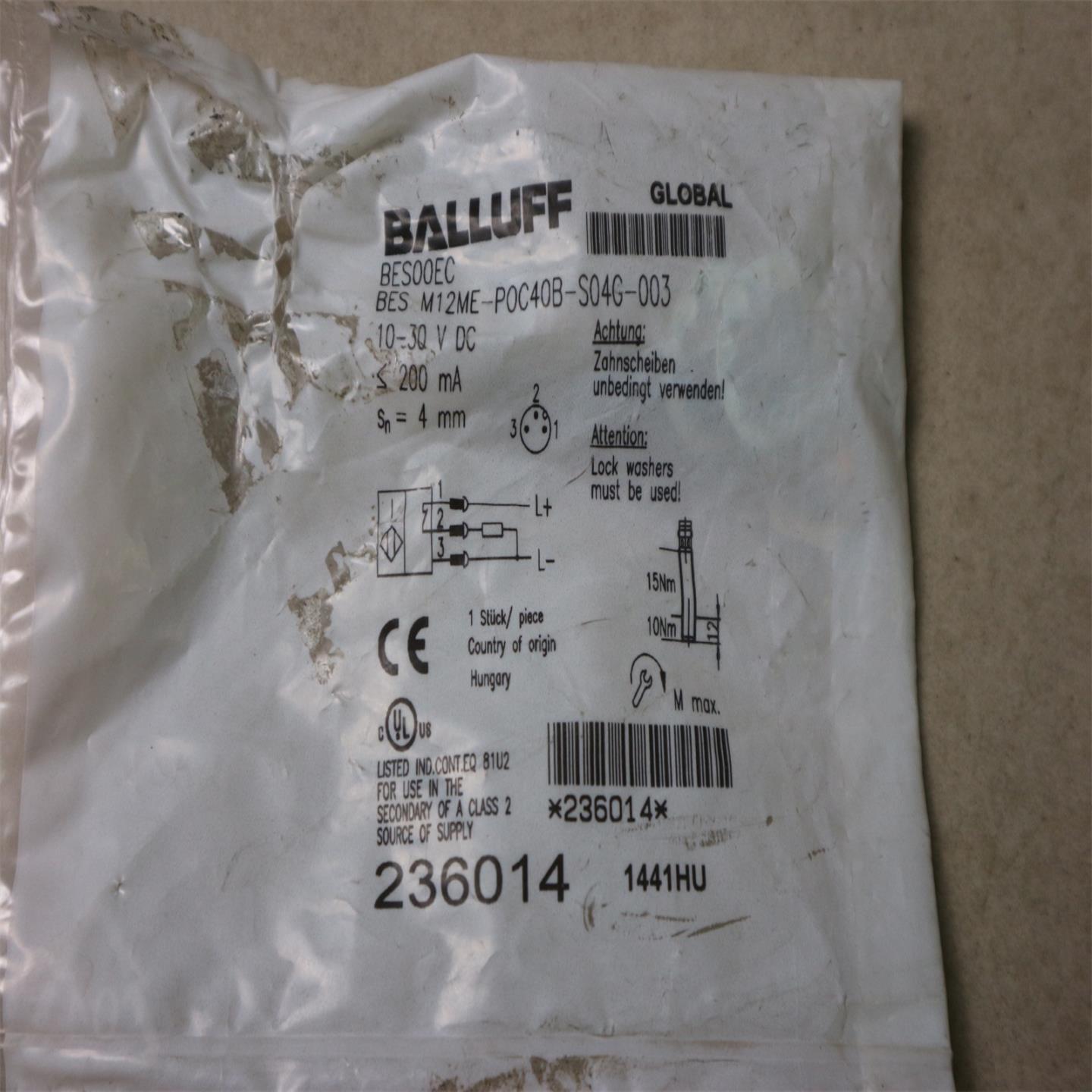 巴鲁夫 BES00EC BES M12ME-POC40B-S04G-003 现货