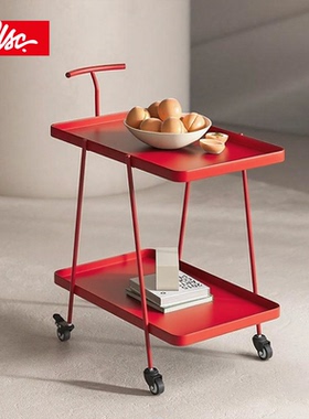 CLSC可移动推车置物架带轮客厅沙发边几铁艺创意绿植零食收纳推车