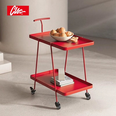 CLSC可移动推车置物架带轮客厅沙发边几铁艺创意绿植零食收纳推车