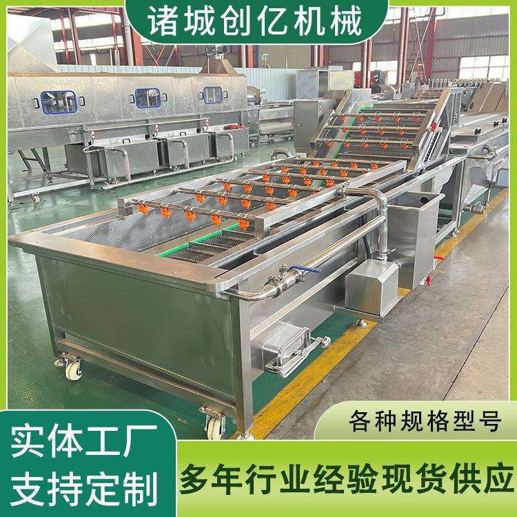 天麻清洗机 中药材大型鼓泡喷淋清洗机 榨菜丝清洗流水线