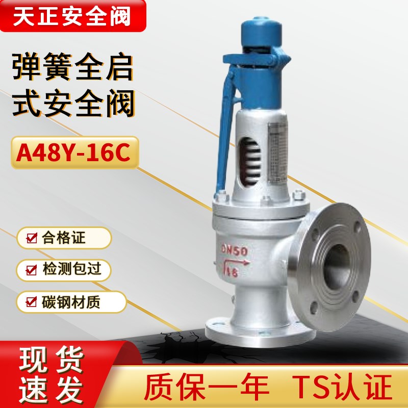 天正弹簧全启式安全阀蒸汽锅炉安全阀储气罐安全阀泄压阀A48Y-16C