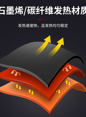 USB5V/2A一拖三碳纤维发热片马甲羽绒服裤子便拆装冬季搭档改装用