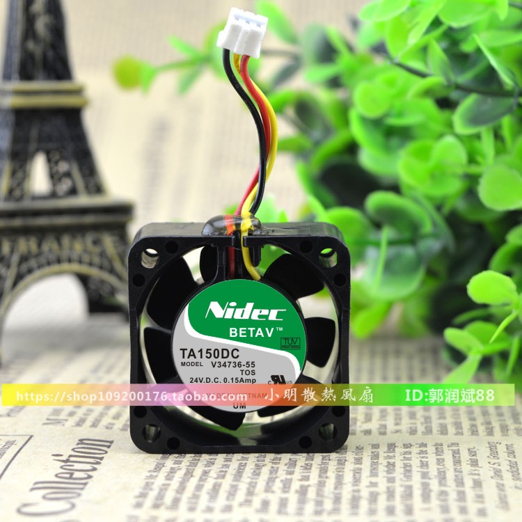 原NIDEC TA150DC V34736-55 24V 0.15A 4CM 4020 变频器散热风扇