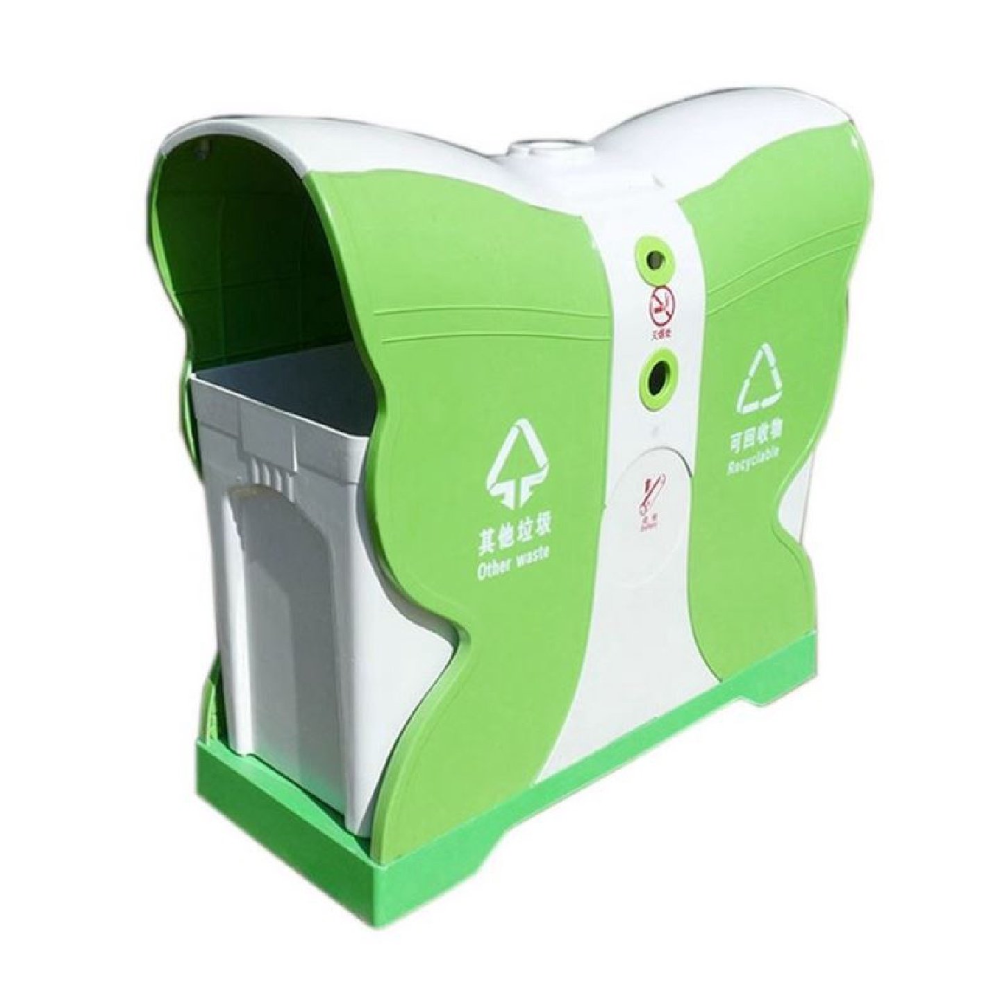 户外蝴蝶玻璃钢分类双桶景区游乐场室外垃圾桶环卫大号果皮箱,家庭/个人清洁工具,垃圾桶,淘宝优惠券,粉丝福利购,淘宝优惠卷