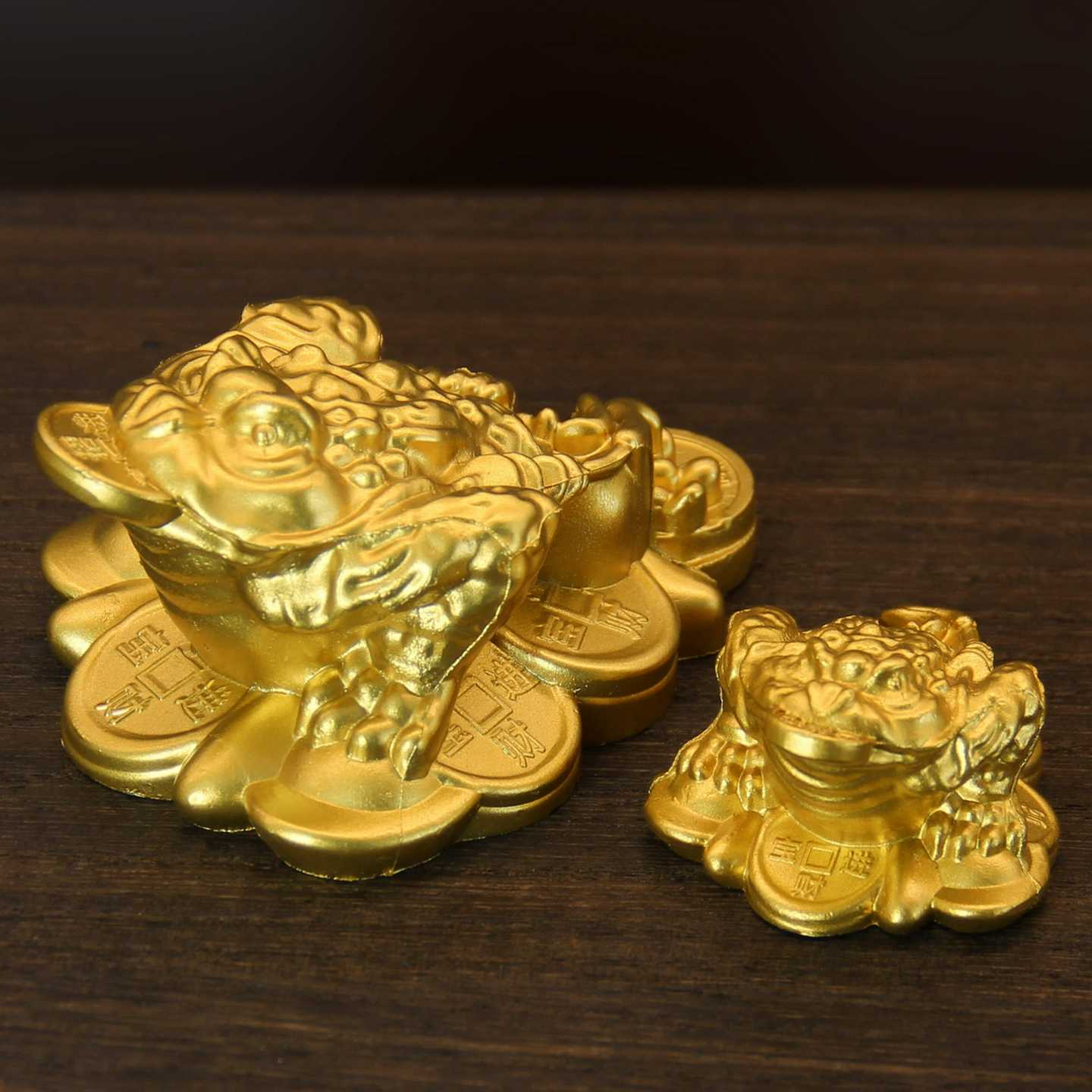 纯黄铜金蟾小号财富三脚蟾蜍摆件家居装饰开业铜工艺品礼品批发