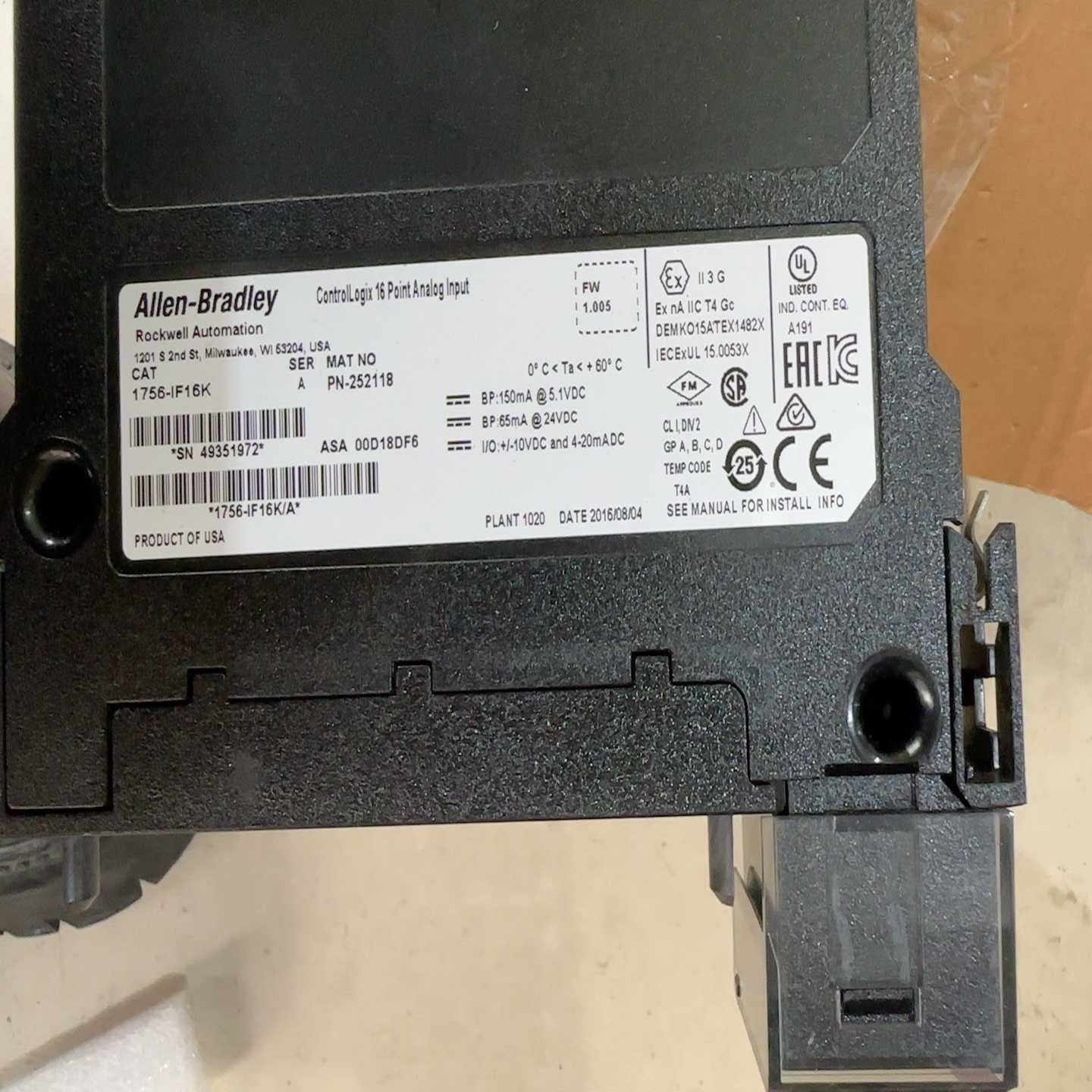 1756-if16K测试完好。询价