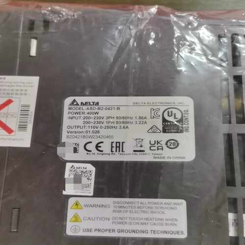 台达单伺服ASD-B2-0421-B  1台 400W（gg设备）