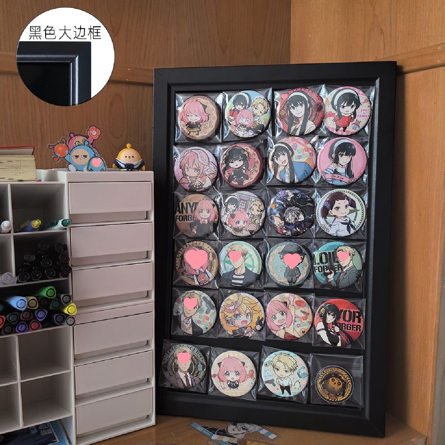 磁吸挂墙小黑板家用冰箱贴展示牌谷子吧唧周边吸磁性收纳架送磁条