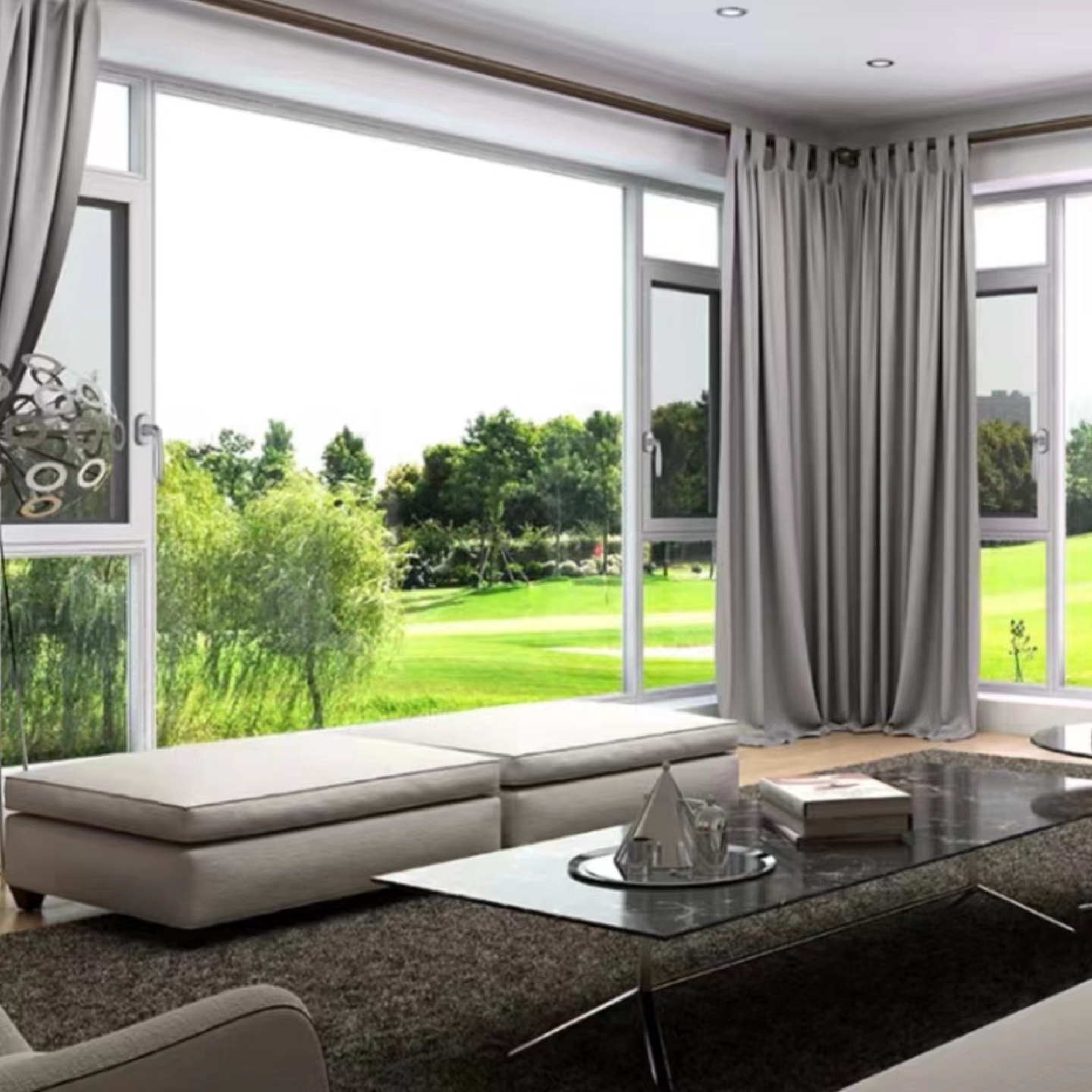 新款无缝焊接断桥铝门窗系统窗隔音隔热封阳台垂直等温线厂家直销