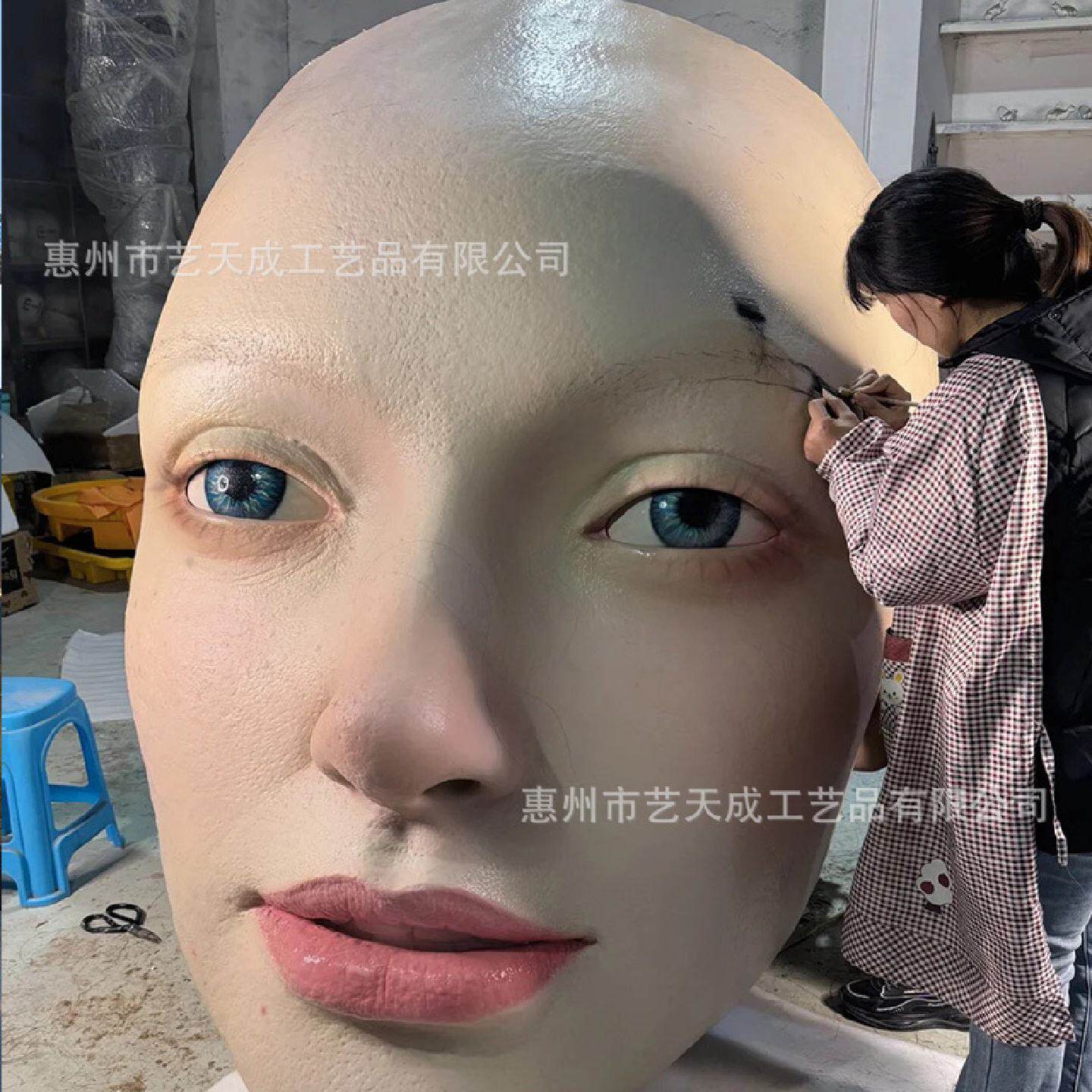 grc人物雕塑人脸模具欧式摆件石膏北欧人像水泥雕塑艺术摆件制作