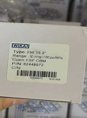 【星慕电子】WIKA压力表-30-160PSI VCR1/4母头 202