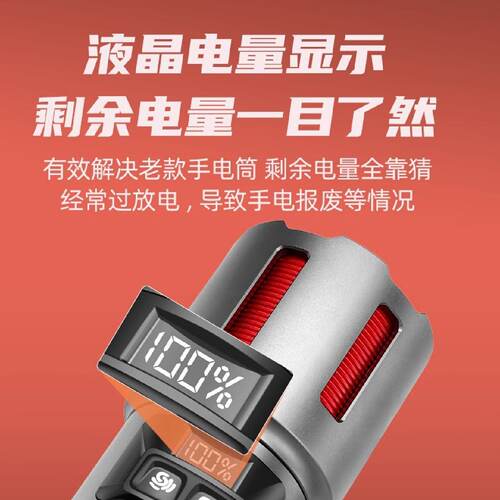跨境新品铝合金大功率手电筒LED镭射炮30W白激光远射伸缩调焦