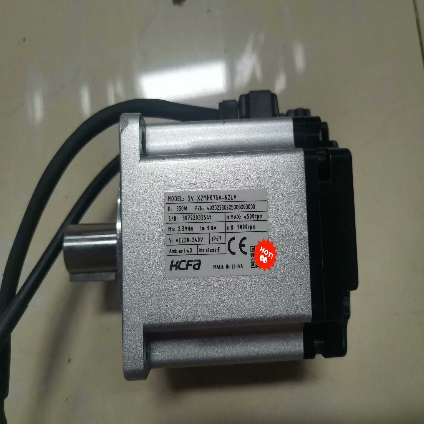 禾川 SV-X2MH075A-N2LA，750W伺服电机 功【落红设备】