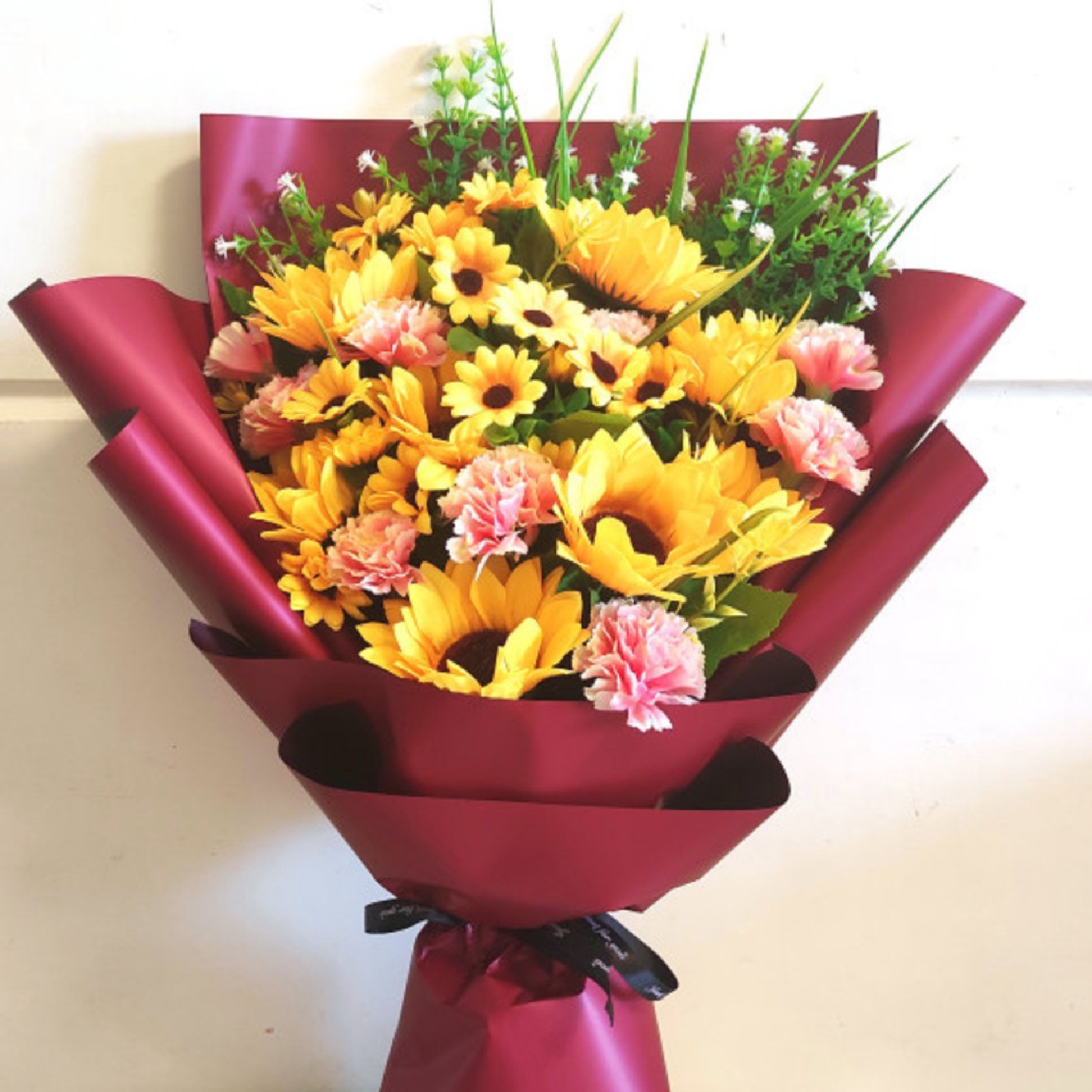 向日葵花束仿真花假花手捧教师节礼物幼儿园活动毕业拍照舞蹈绢花