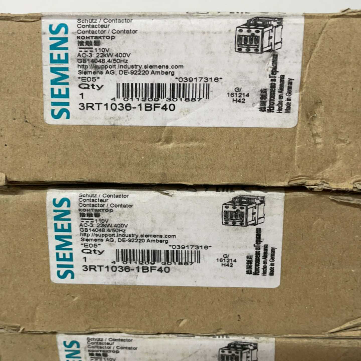 接触器3RT1036-1BF40DC110V3R询价