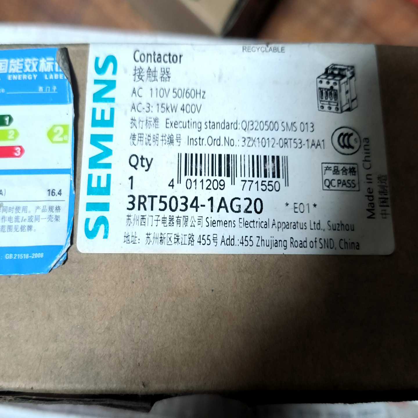 接触器3RT5034-1AG20，，一个询价