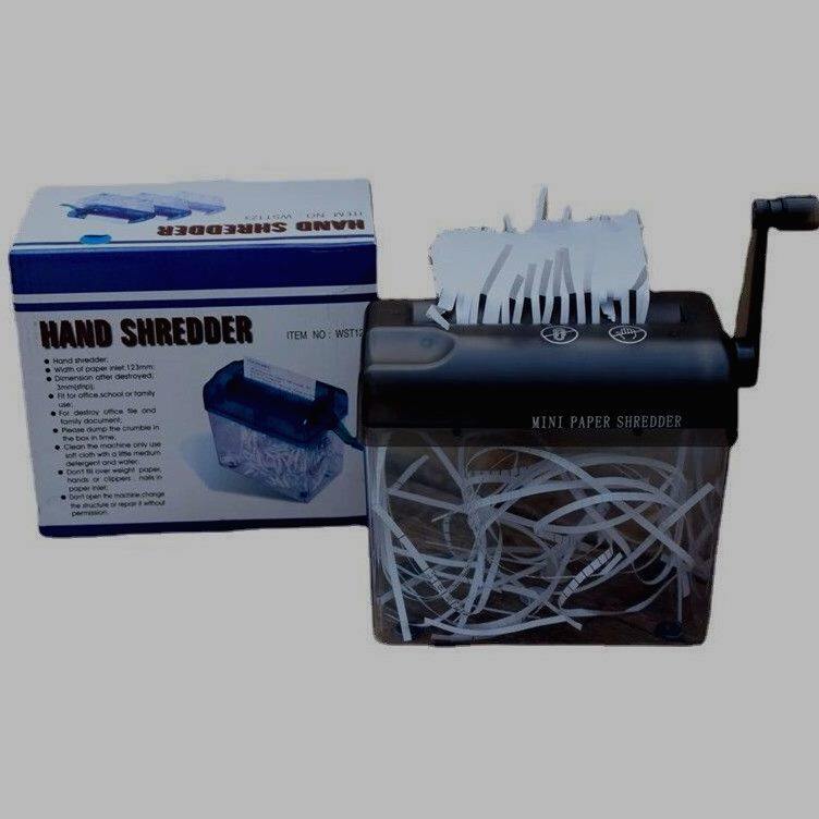 便携式迷你家用手动A6碎纸机 小型办公静音碎纸器 手摇纸张粉碎机