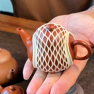 茶壶收纳网兜紫砂壶保护带茶杯茶碗保护套户外旅行防磕碰茶具配件