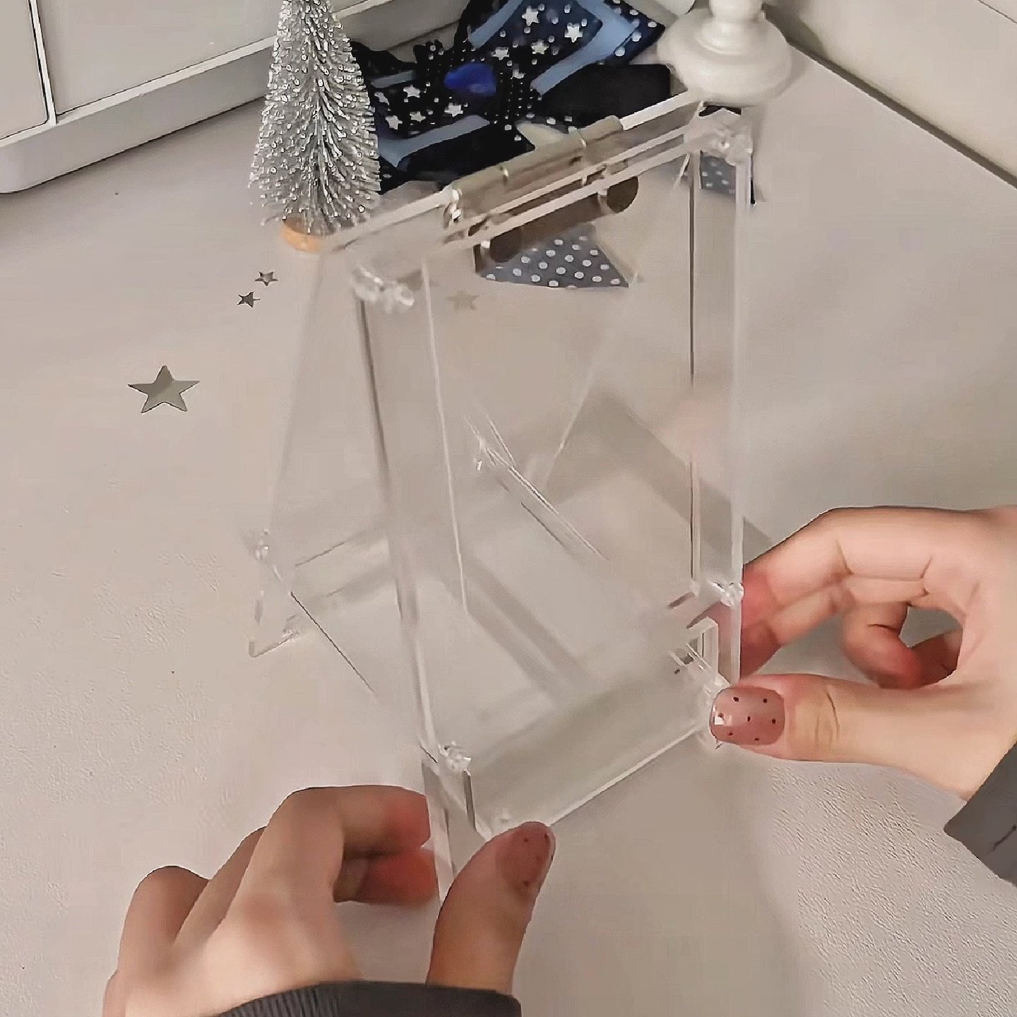 小卡展示架谷美diy卡套细闪3寸插卡立牌收纳架亚克力谷子保护套