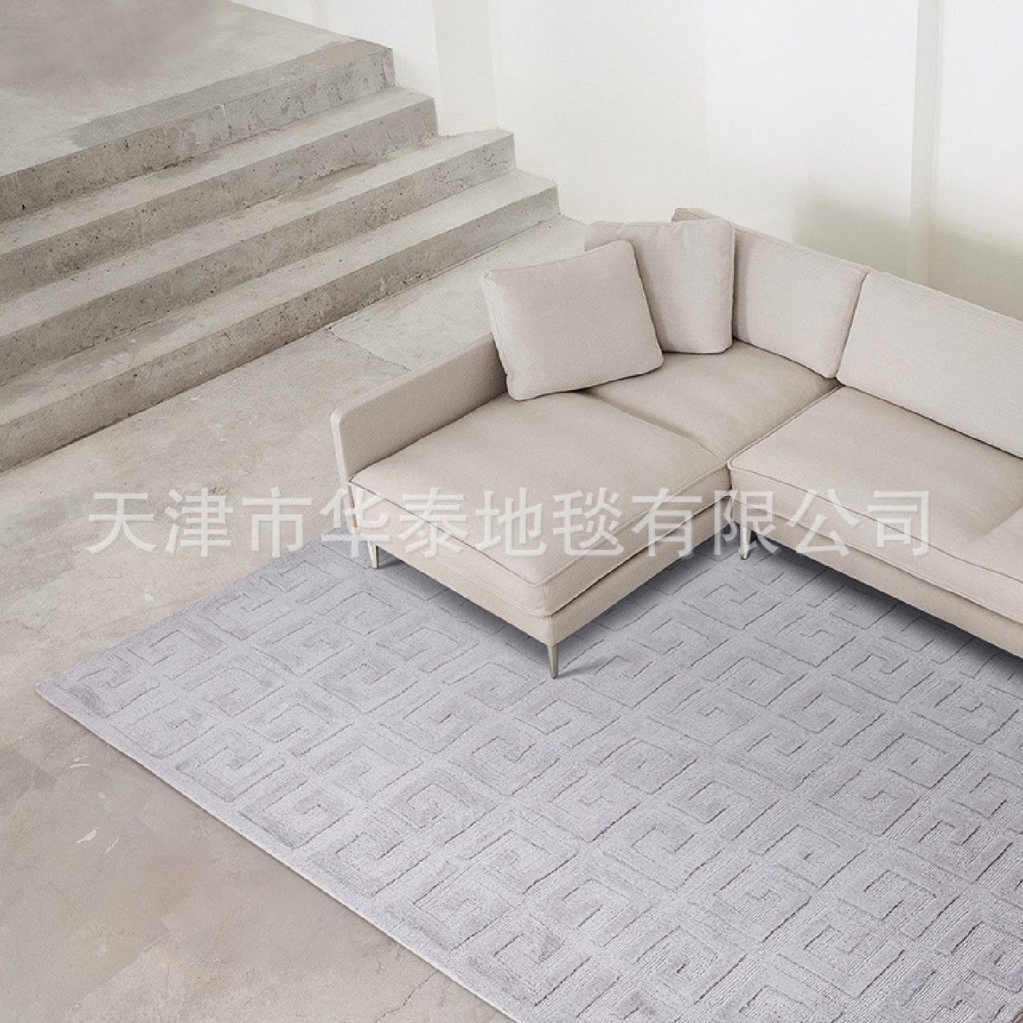 现代简约客厅地毯高端别墅沙发茶几垫北欧轻奢卧室床边地毯定制