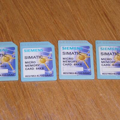 Lot of 4x Siemens 6ES79538LF000AA0 E04 S7300C7ET200 MMC 64kB