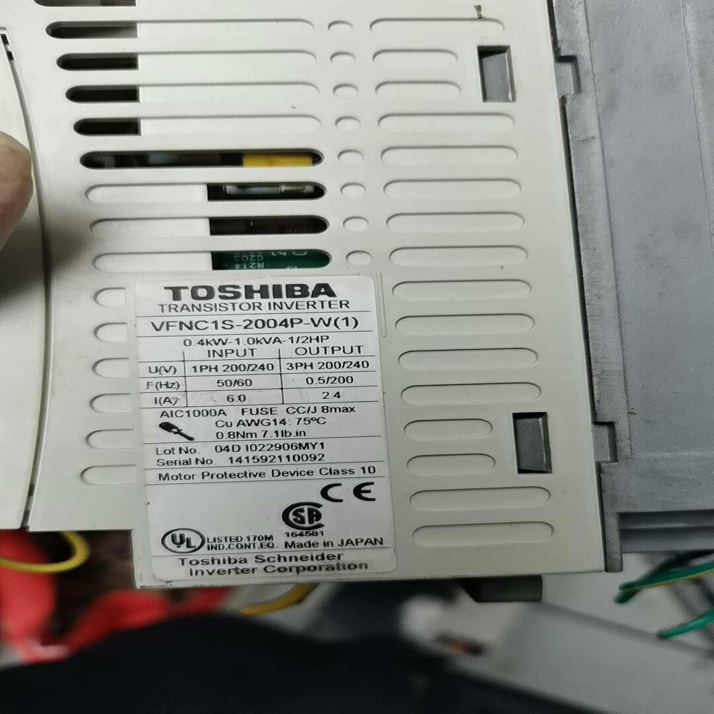 议价FNC1S一2004P一W（1）0.4KW东芝变频器拆机r，现货/维修