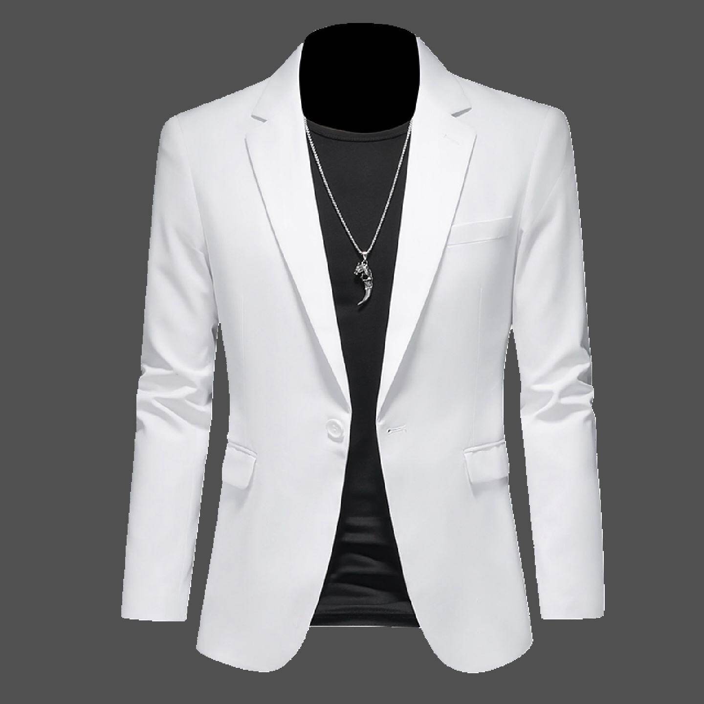 2026欧洲站西装外套男春秋季商务休闲大码单西职业正装双开叉西服