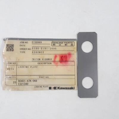Lock Plate 9040147K068 1321340 for Kawasaki 8S60MCE Genuine