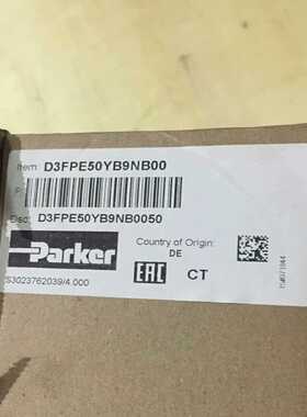 D3FPE50YB9NB00派克比例方向阀原装进口现货，伺服