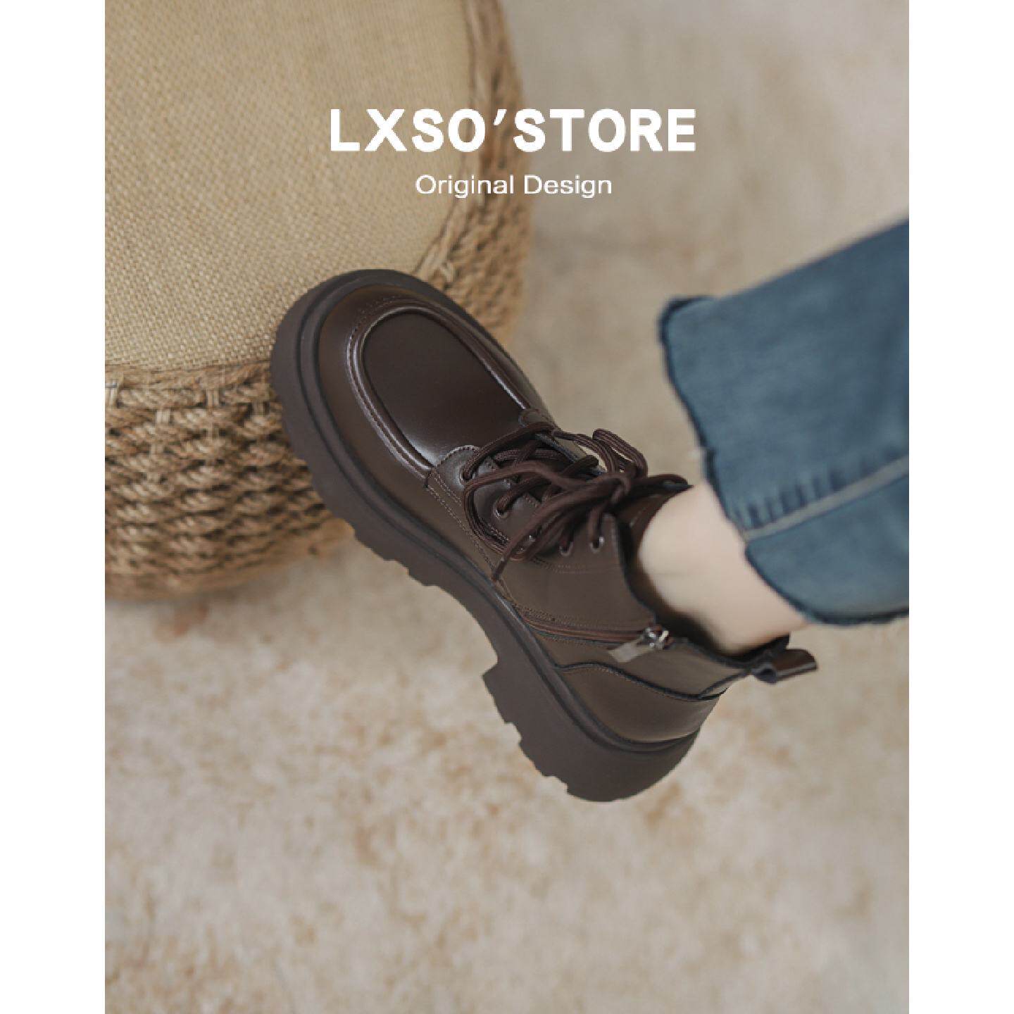 真皮厚底马丁靴女2025春秋季新款小个子薄款单靴英伦风复古短靴子