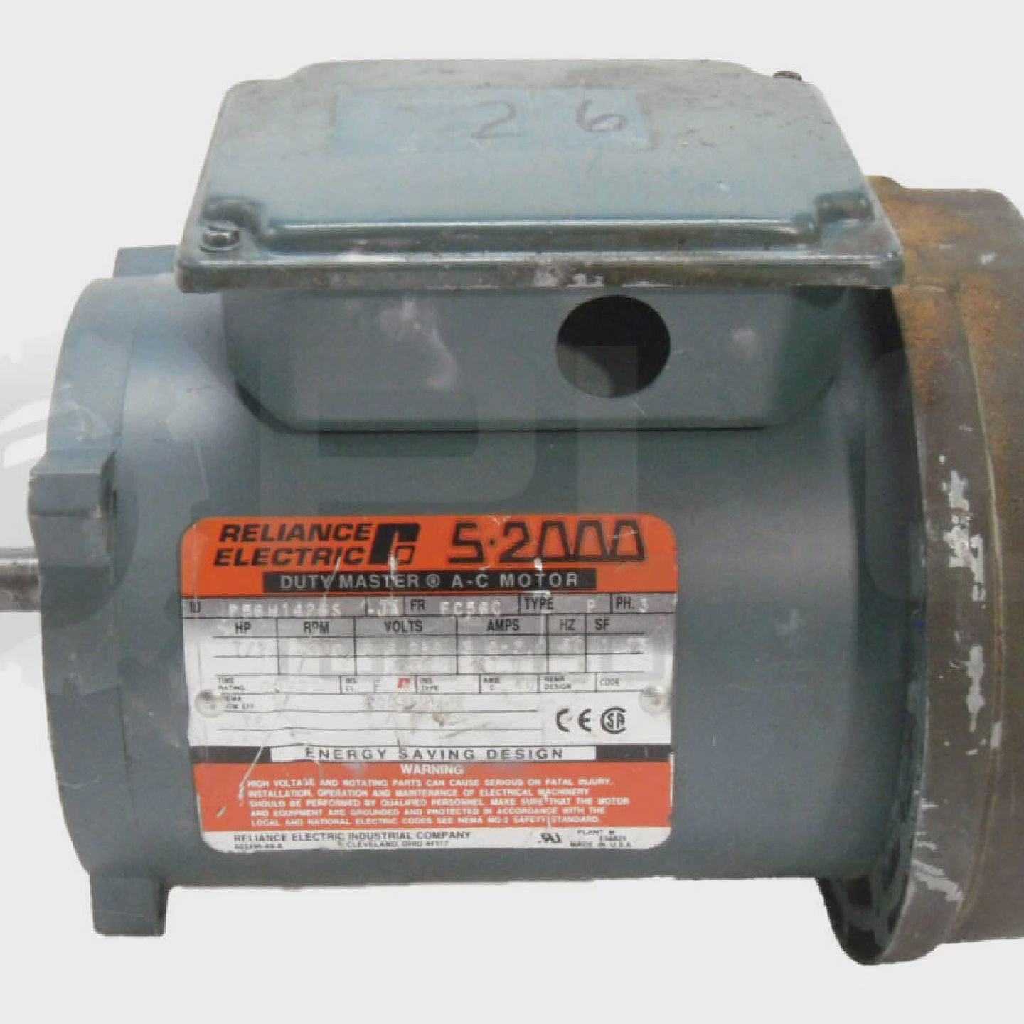Moteur AC RELIANCE P56H1426S 05HP 3450RPM FR EC56C 3PH - 实物图