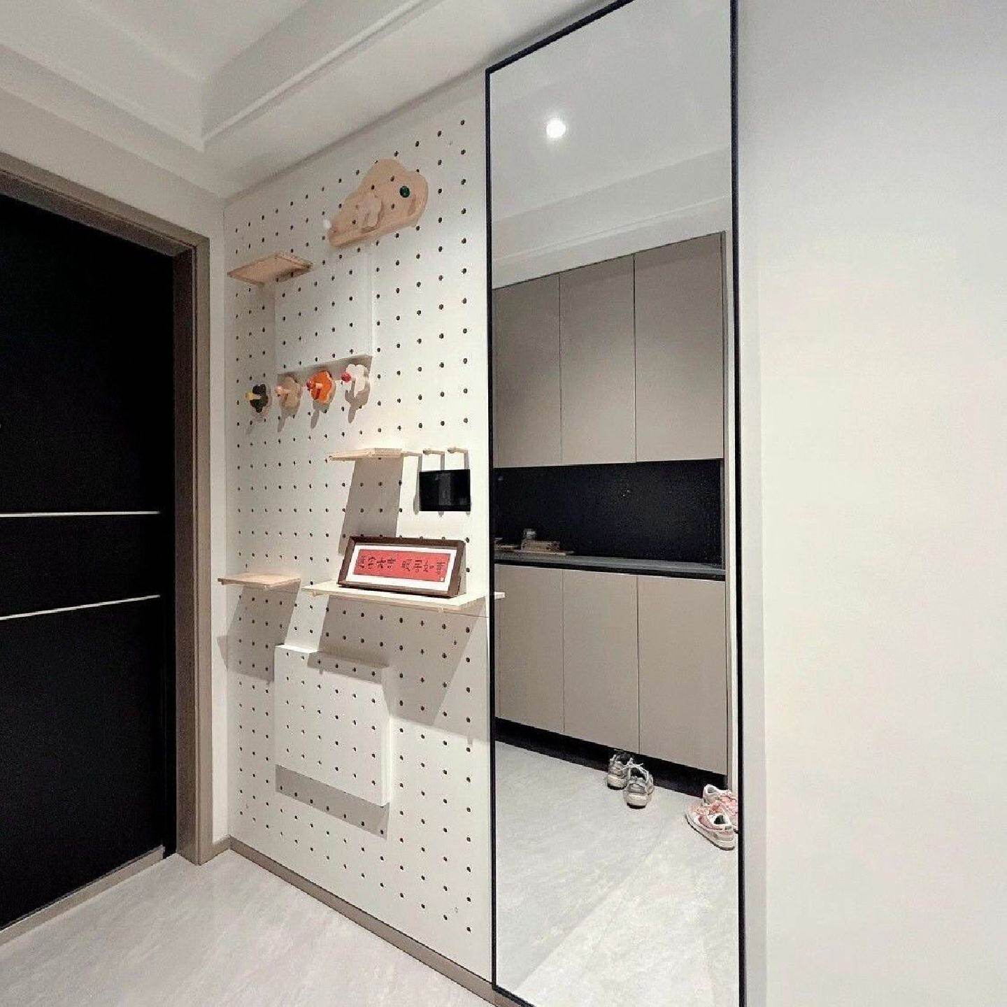 现代简约铝框长方形穿衣镜理发店瑜伽健身房服装店试衣大镜子定制