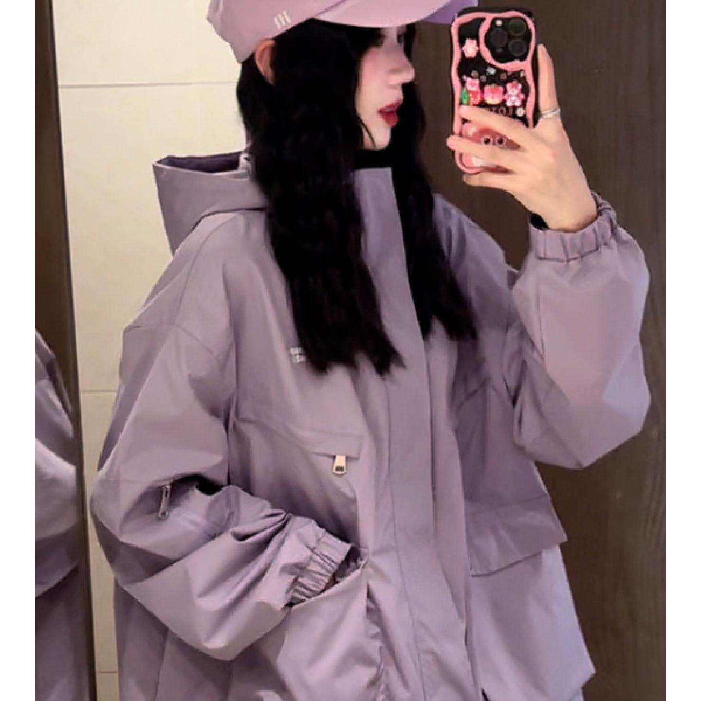 冬季户外工装美式vintage冲锋衣棉衣外套女2025新款棉服夹克宽松