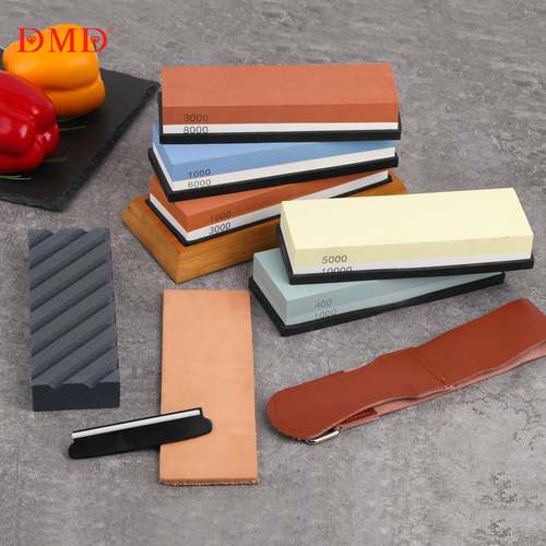 厂家外贸家用厨房双面油石修正石磨刀托套装