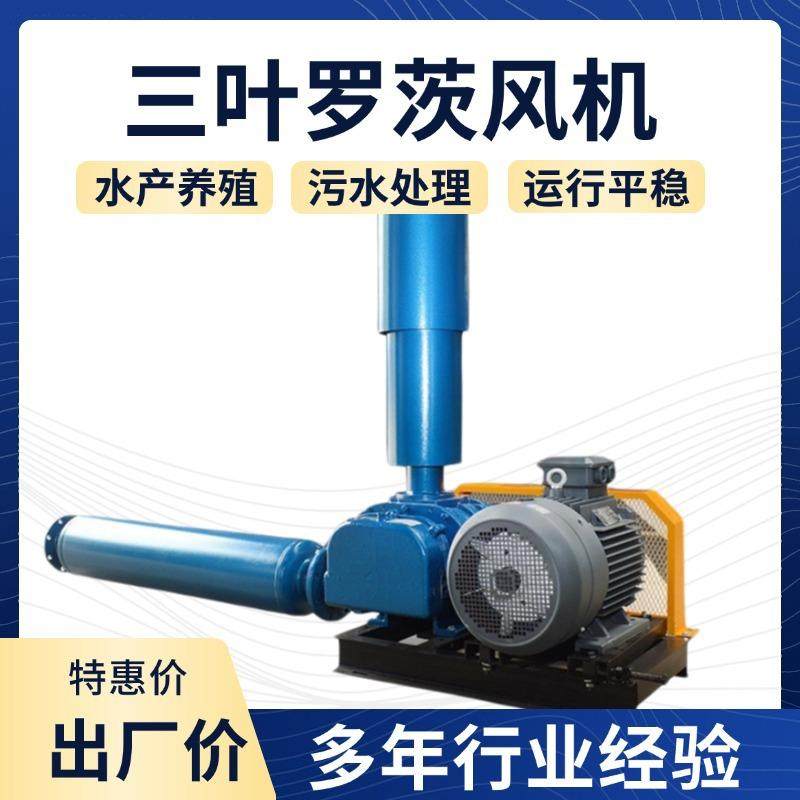 厂家供应三叶罗茨风机污水处理鱼塘增氧机运行平稳三叶罗茨风机